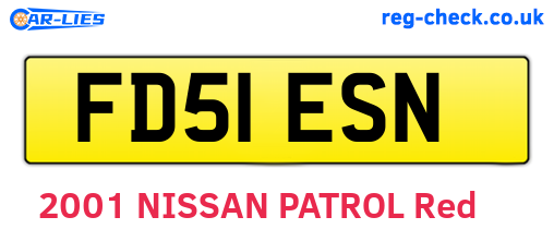FD51ESN are the vehicle registration plates.