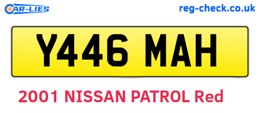 Y446MAH are the vehicle registration plates.