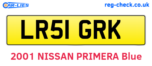 LR51GRK are the vehicle registration plates.