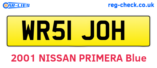 WR51JOH are the vehicle registration plates.