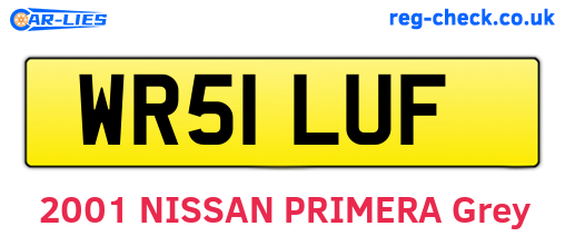 WR51LUF are the vehicle registration plates.
