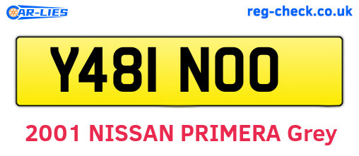 Y481NOO are the vehicle registration plates.