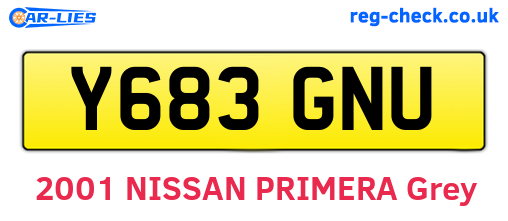 Y683GNU are the vehicle registration plates.