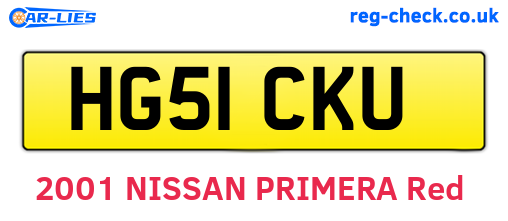HG51CKU are the vehicle registration plates.
