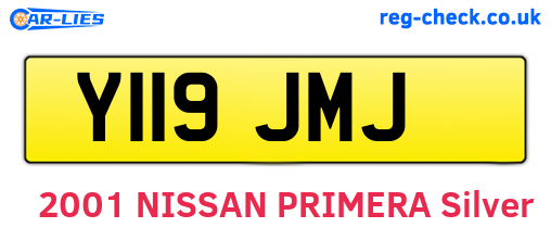 Y119JMJ are the vehicle registration plates.