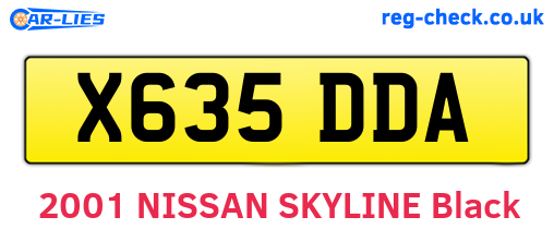 X635DDA are the vehicle registration plates.