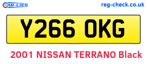 Y266OKG are the vehicle registration plates.