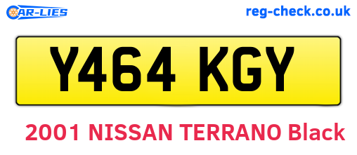 Y464KGY are the vehicle registration plates.