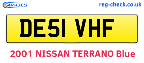 DE51VHF are the vehicle registration plates.