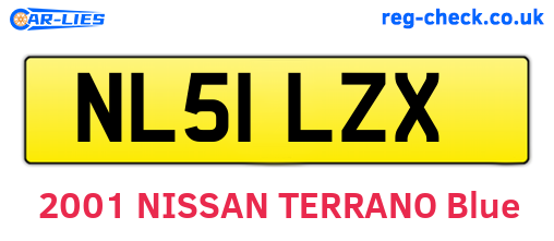 NL51LZX are the vehicle registration plates.