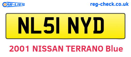 NL51NYD are the vehicle registration plates.