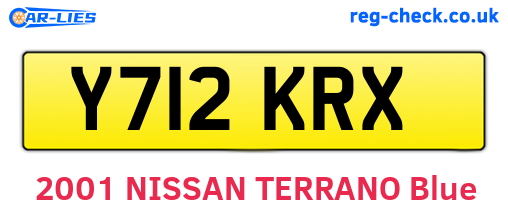 Y712KRX are the vehicle registration plates.