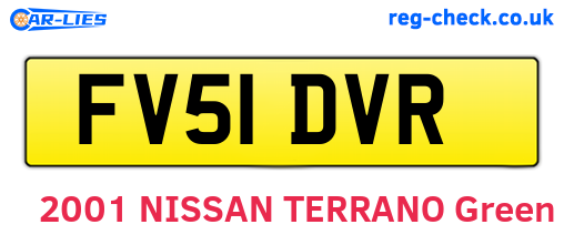 FV51DVR are the vehicle registration plates.