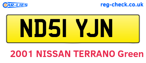 ND51YJN are the vehicle registration plates.