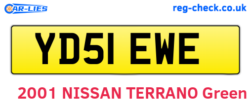 YD51EWE are the vehicle registration plates.