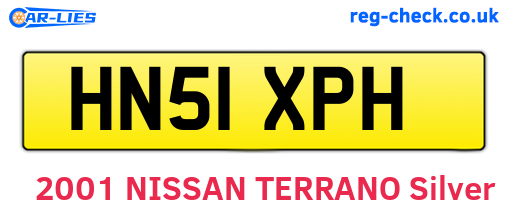 HN51XPH are the vehicle registration plates.