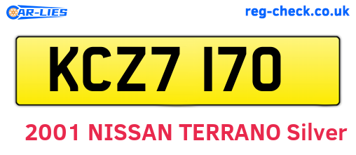 KCZ7170 are the vehicle registration plates.