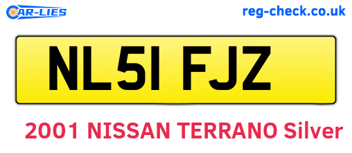 NL51FJZ are the vehicle registration plates.