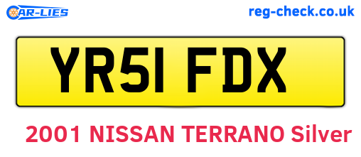 YR51FDX are the vehicle registration plates.