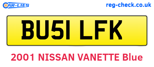 BU51LFK are the vehicle registration plates.