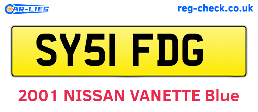SY51FDG are the vehicle registration plates.