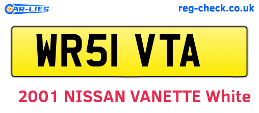 WR51VTA are the vehicle registration plates.