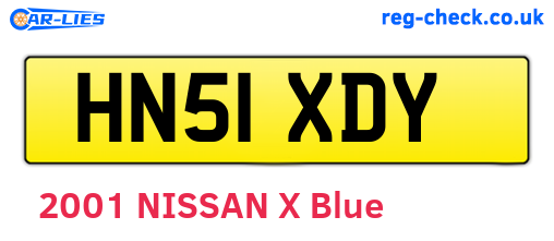 HN51XDY are the vehicle registration plates.