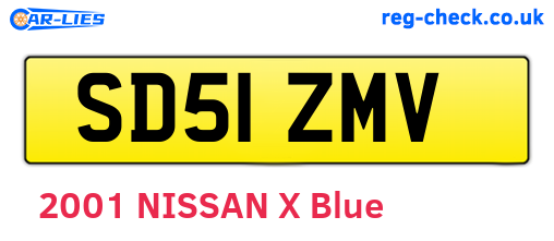 SD51ZMV are the vehicle registration plates.