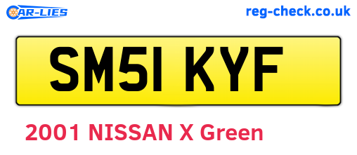 SM51KYF are the vehicle registration plates.
