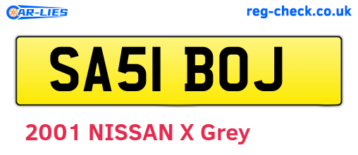 SA51BOJ are the vehicle registration plates.