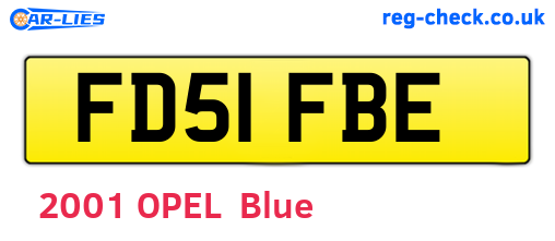 FD51FBE are the vehicle registration plates.