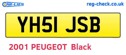 YH51JSB are the vehicle registration plates.