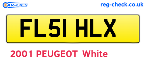 FL51HLX are the vehicle registration plates.