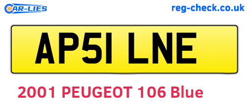 AP51LNE are the vehicle registration plates.