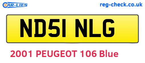ND51NLG are the vehicle registration plates.