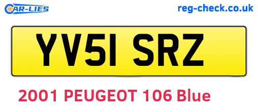 YV51SRZ are the vehicle registration plates.