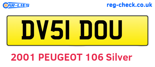 DV51DOU are the vehicle registration plates.