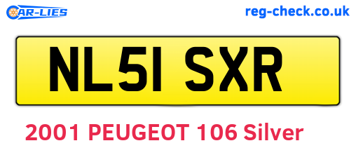 NL51SXR are the vehicle registration plates.