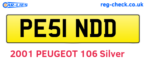 PE51NDD are the vehicle registration plates.