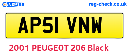 AP51VNW are the vehicle registration plates.
