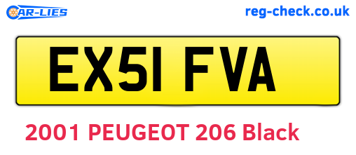 EX51FVA are the vehicle registration plates.