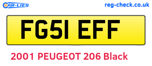 FG51EFF are the vehicle registration plates.