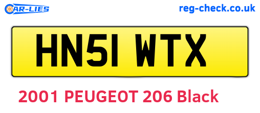 HN51WTX are the vehicle registration plates.