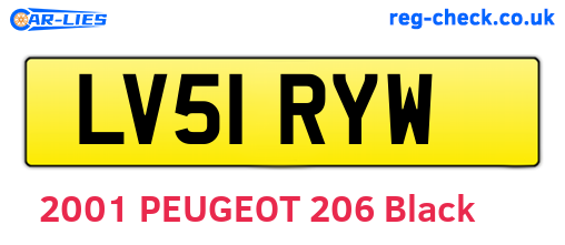 LV51RYW are the vehicle registration plates.