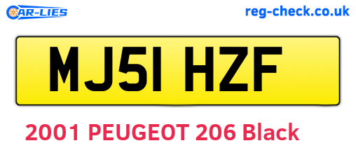 MJ51HZF are the vehicle registration plates.