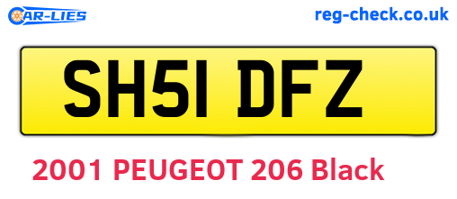 SH51DFZ are the vehicle registration plates.