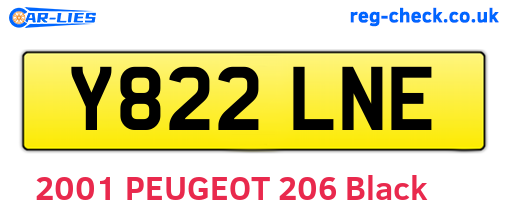 Y822LNE are the vehicle registration plates.