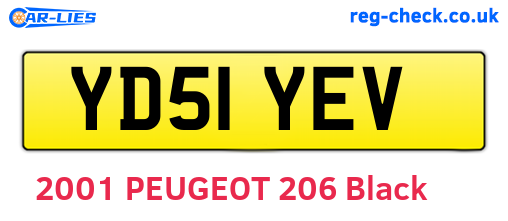 YD51YEV are the vehicle registration plates.