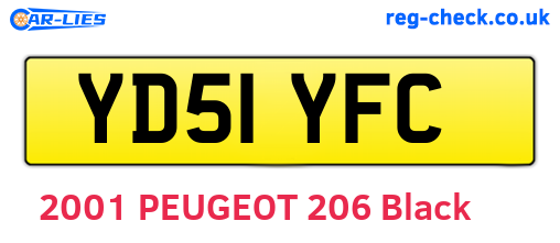YD51YFC are the vehicle registration plates.