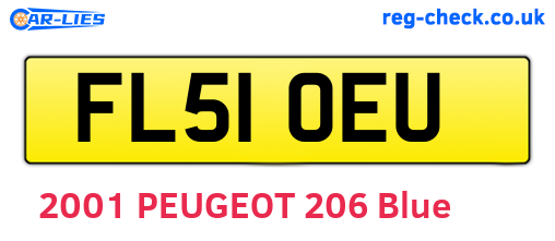 FL51OEU are the vehicle registration plates.